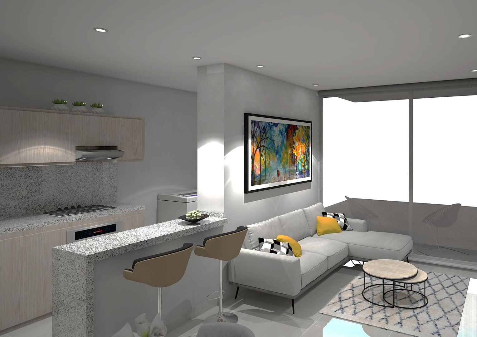 Diseño interior apartamento , Savignano Design Savignano Design Ruang Keluarga Modern