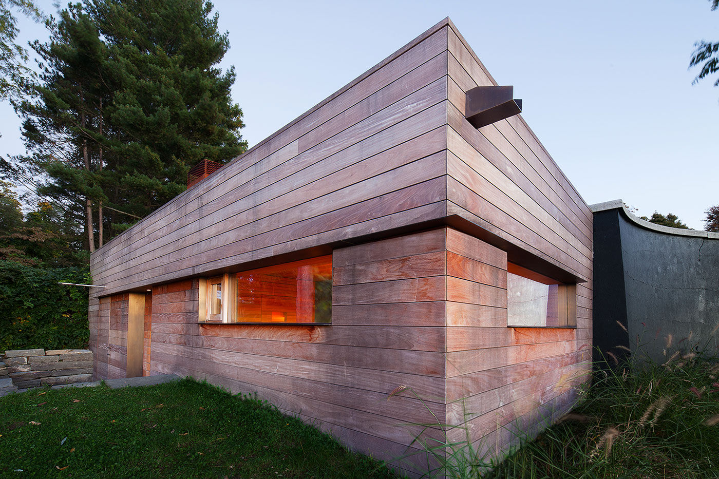 Hudson Valley Spa, andretchelistcheffarchitects andretchelistcheffarchitects Casas de madera