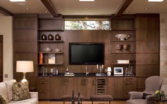 Residential Interior , Manoj Interior Decorator Manoj Interior Decorator Kitchen units Cabinetry,Furniture,Television,Building,Wood,Interior design,Lighting,Kitchen,Living room,Home appliance