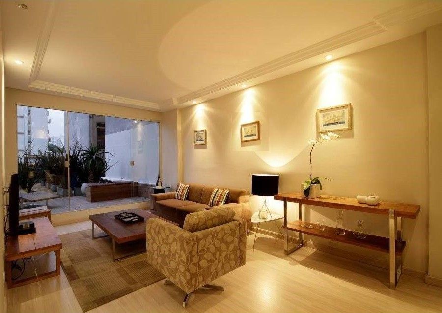 Apartamento E.C., Jardins, São Paulo, André Viana Arquitetura André Viana Arquitetura Modern living room