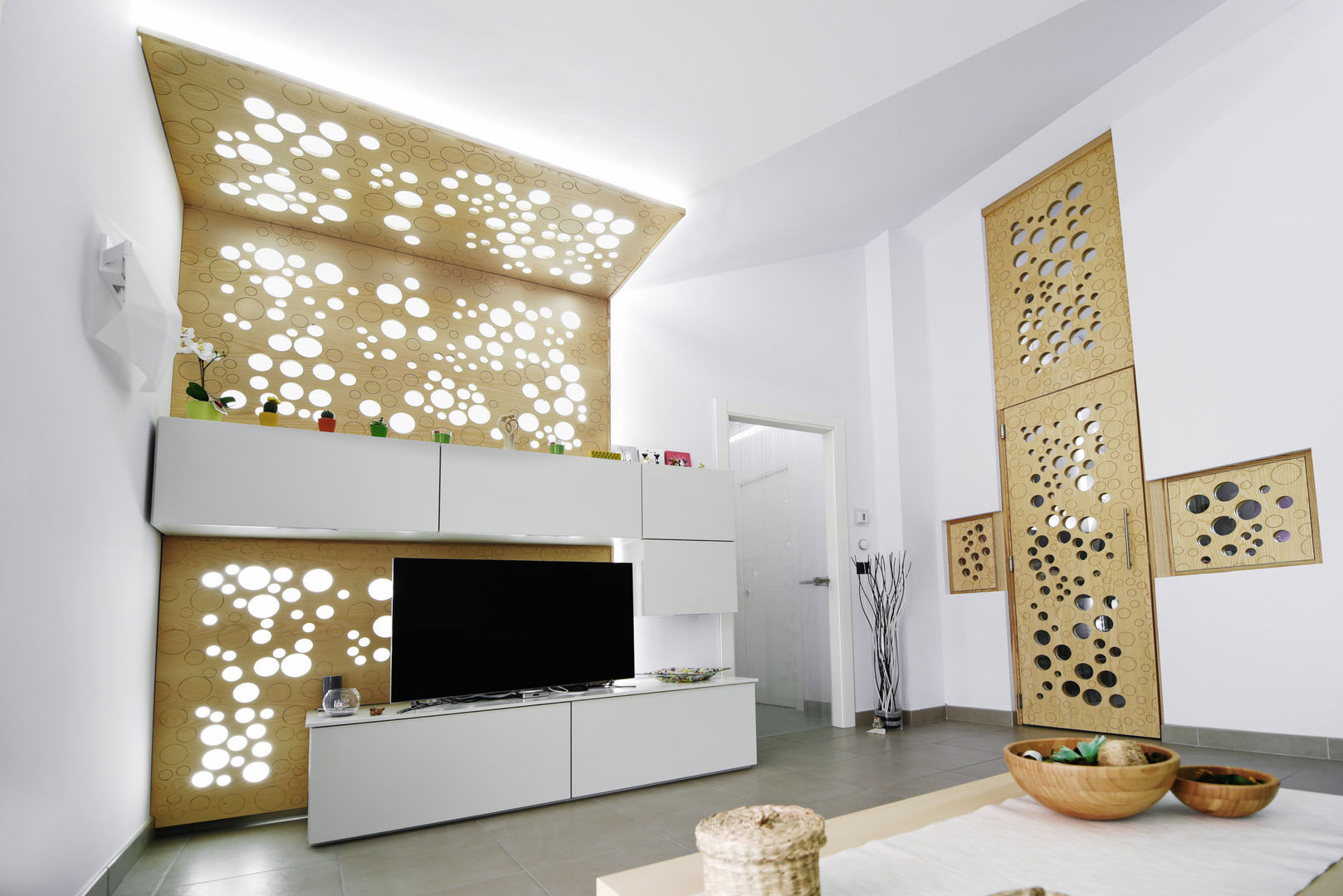 homify Moderne Wohnzimmer Holz Holznachbildung