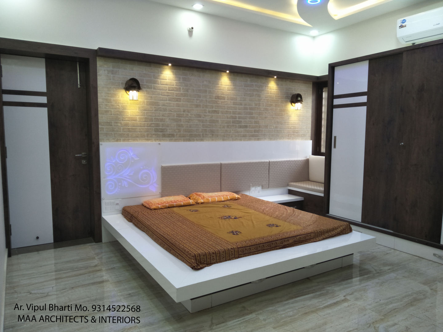 Sunil ji Kalyani , MAA ARCHITECTS & INTERIOR DESIGNERS MAA ARCHITECTS & INTERIOR DESIGNERS Modern style bedroom