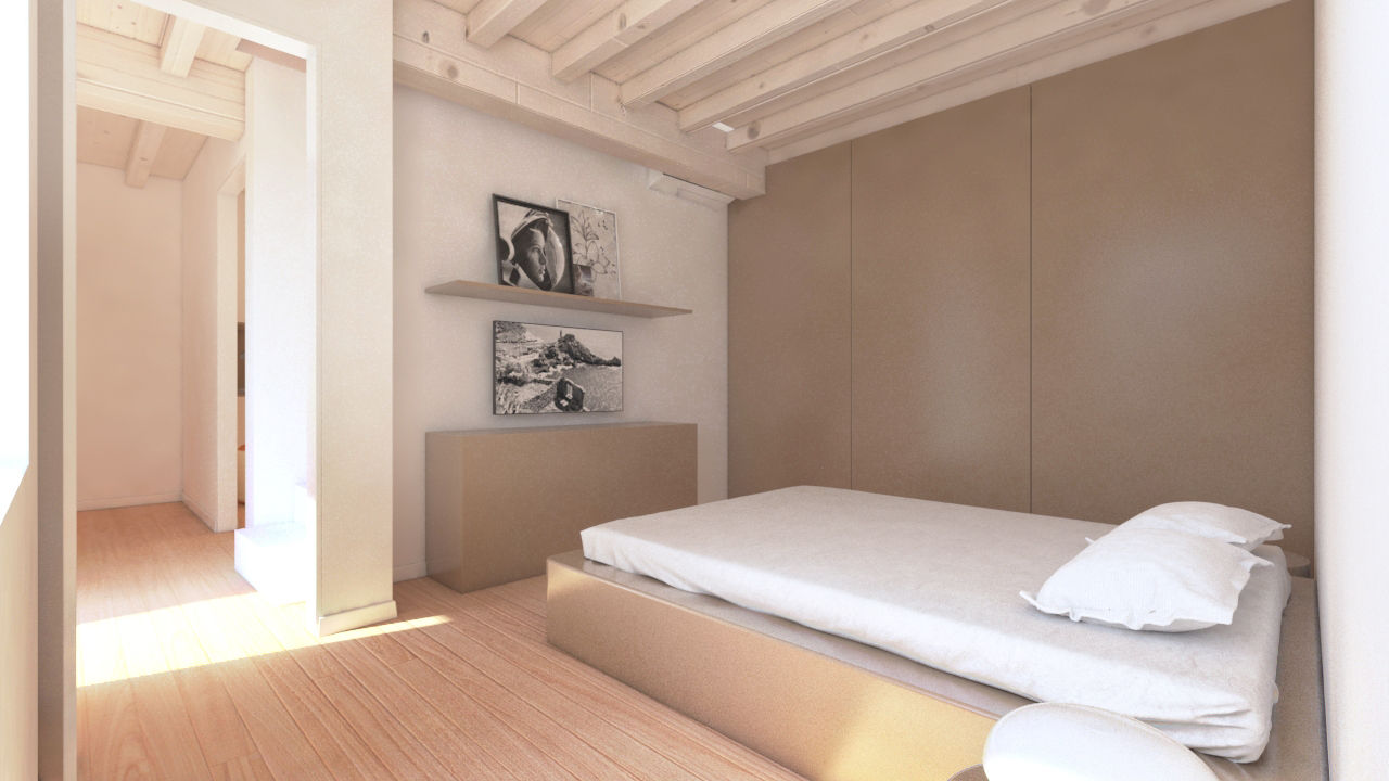 Progetto per una casa un po' al mare...un po' in montagna, smellof.DESIGN smellof.DESIGN Minimalist bedroom Wood Wood effect