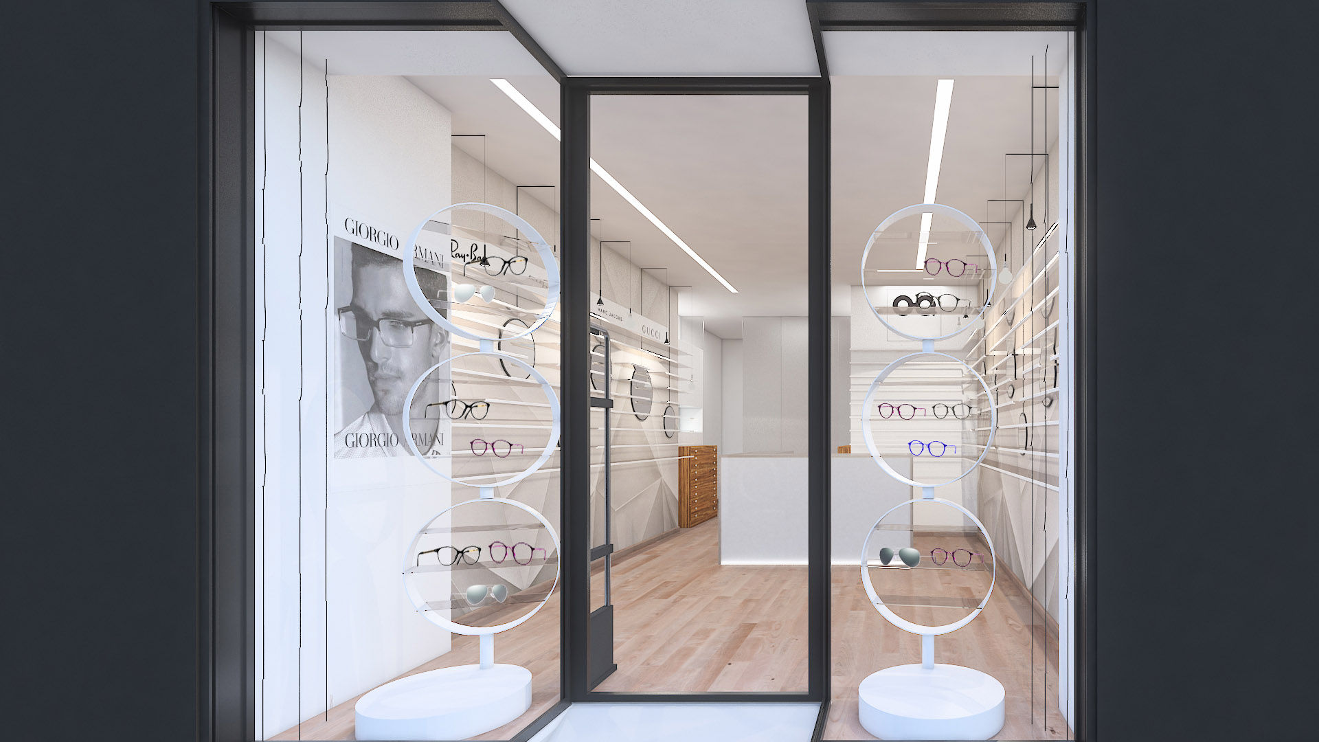 Progetto per un negozio di ottica, smellof.DESIGN smellof.DESIGN Commercial spaces Office spaces & stores