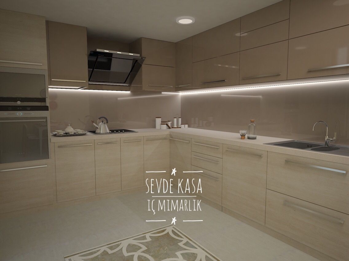 Dobruca Villaları Mutfak, SEVDE KASA İÇ MİMARLIK SEVDE KASA İÇ MİMARLIK Dapur built in