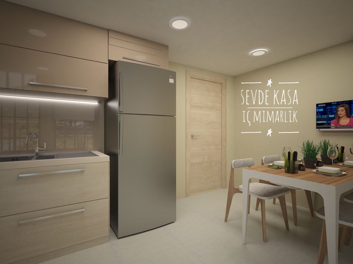 Dobruca Villaları Mutfak, SEVDE KASA İÇ MİMARLIK SEVDE KASA İÇ MİMARLIK Dapur built in