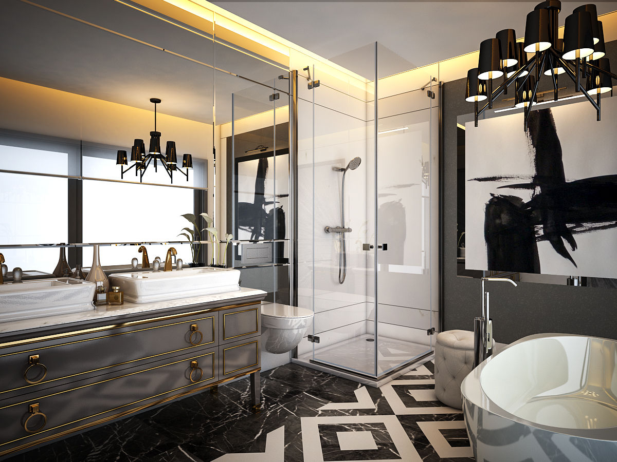 VİLLA, DECOFEMME İÇ MİMARLIK DECOFEMME İÇ MİMARLIK Modern bathroom