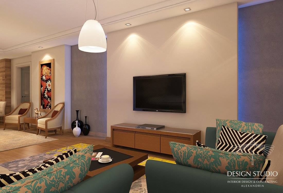 Contemporary Apartment, Design.Studio Design.Studio غرفة المعيشة