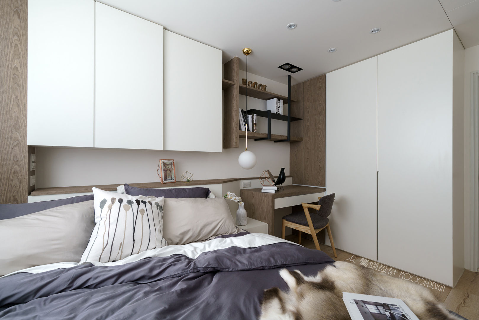 台南_住宅空間_德和大邁, Moooi Design 驀翊設計 Moooi Design 驀翊設計 北欧スタイルの 寝室