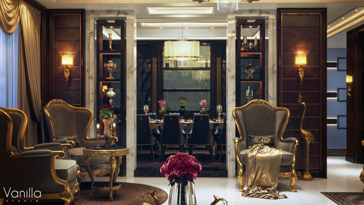 Luxurious Interior New Cairo, Vanilla Studio Vanilla Studio Salas de jantar clássicas