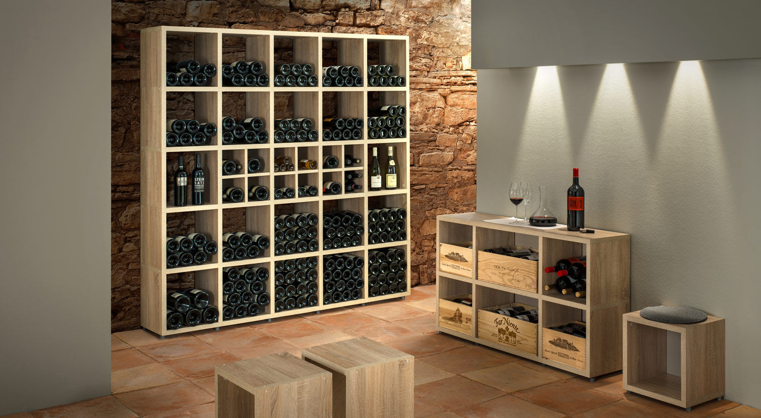 BOON—Cube Storage Units - Wine Racks homify قبو النبيذ wine cellar,storage system,wine racks