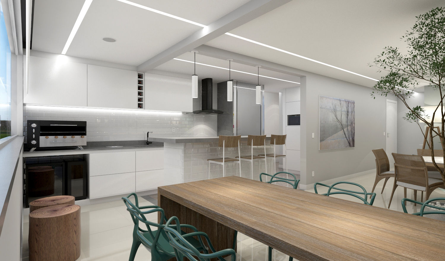 APARTAMENTO BURITIS | BELO HORIZONTE - MG, RAFE Arquitetura e Design RAFE Arquitetura e Design 系統廚具 磁磚