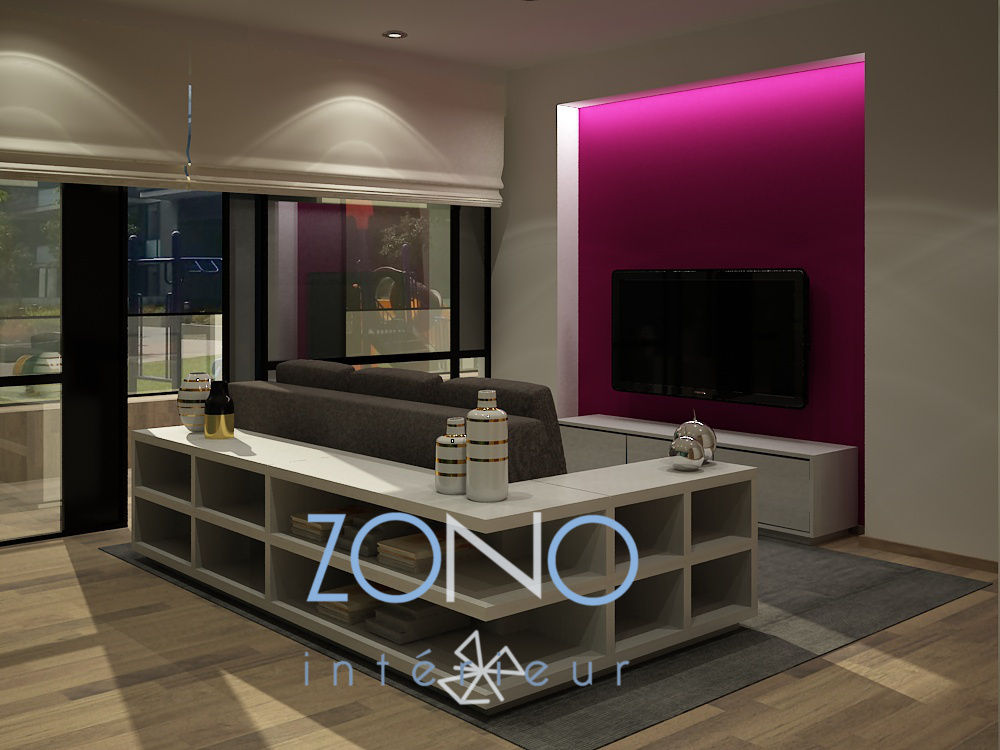 Proyecto Coapa, Zono Interieur Zono Interieur 现代客厅設計點子、靈感 & 圖片