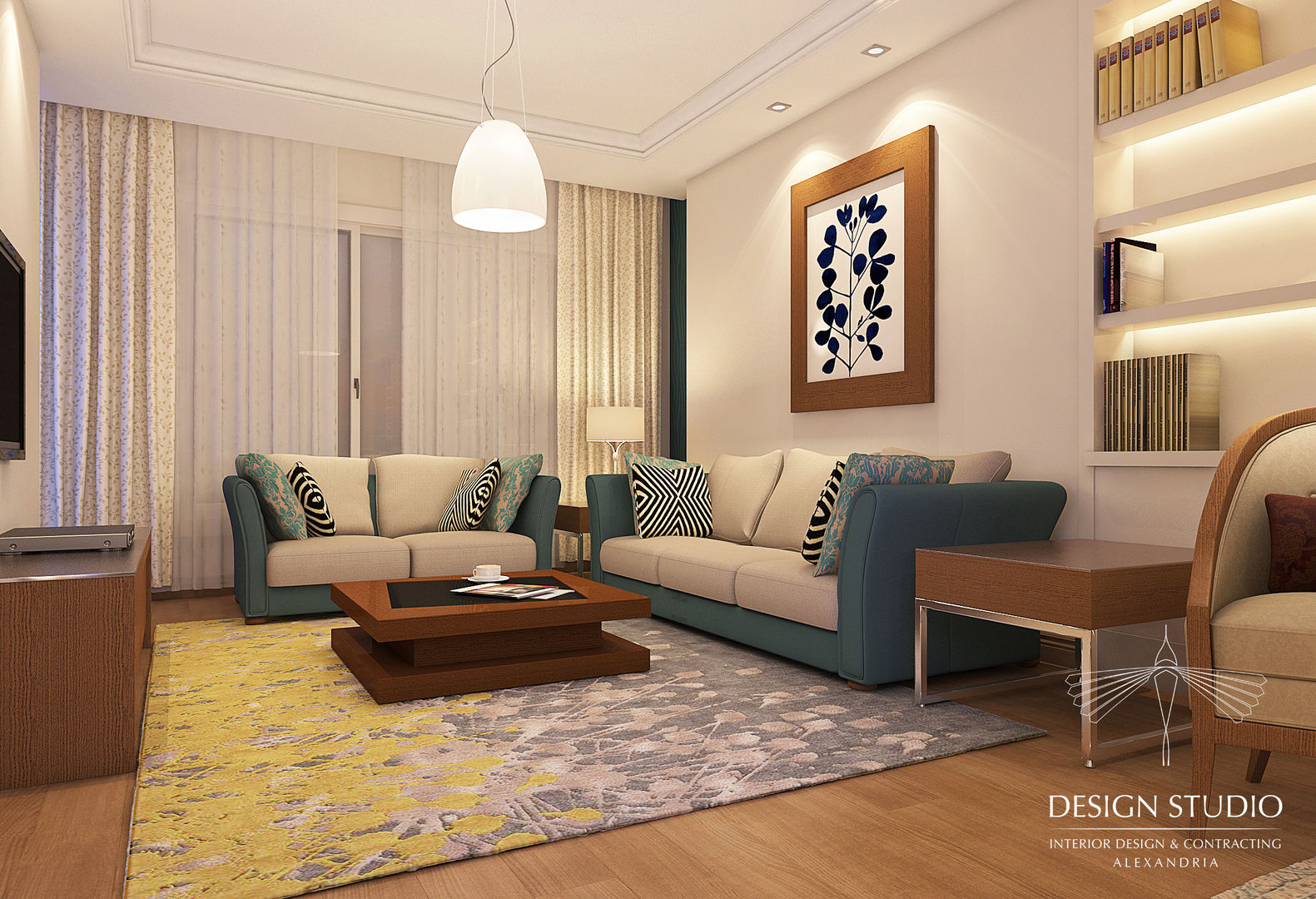 Modern Appartment, Design.Studio Design.Studio غرفة المعيشة