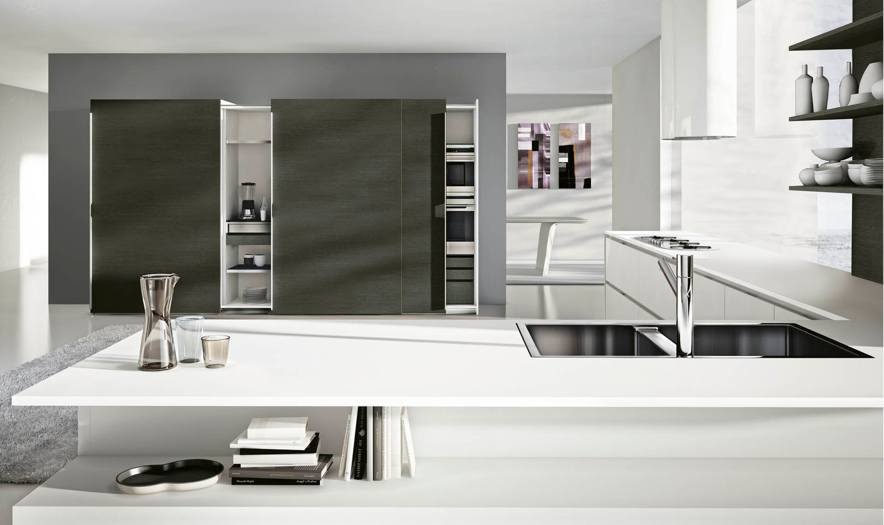 COCINA DOMUS, Santa Julia diseno Santa Julia diseno Modern kitchen Chipboard Cabinets & shelves