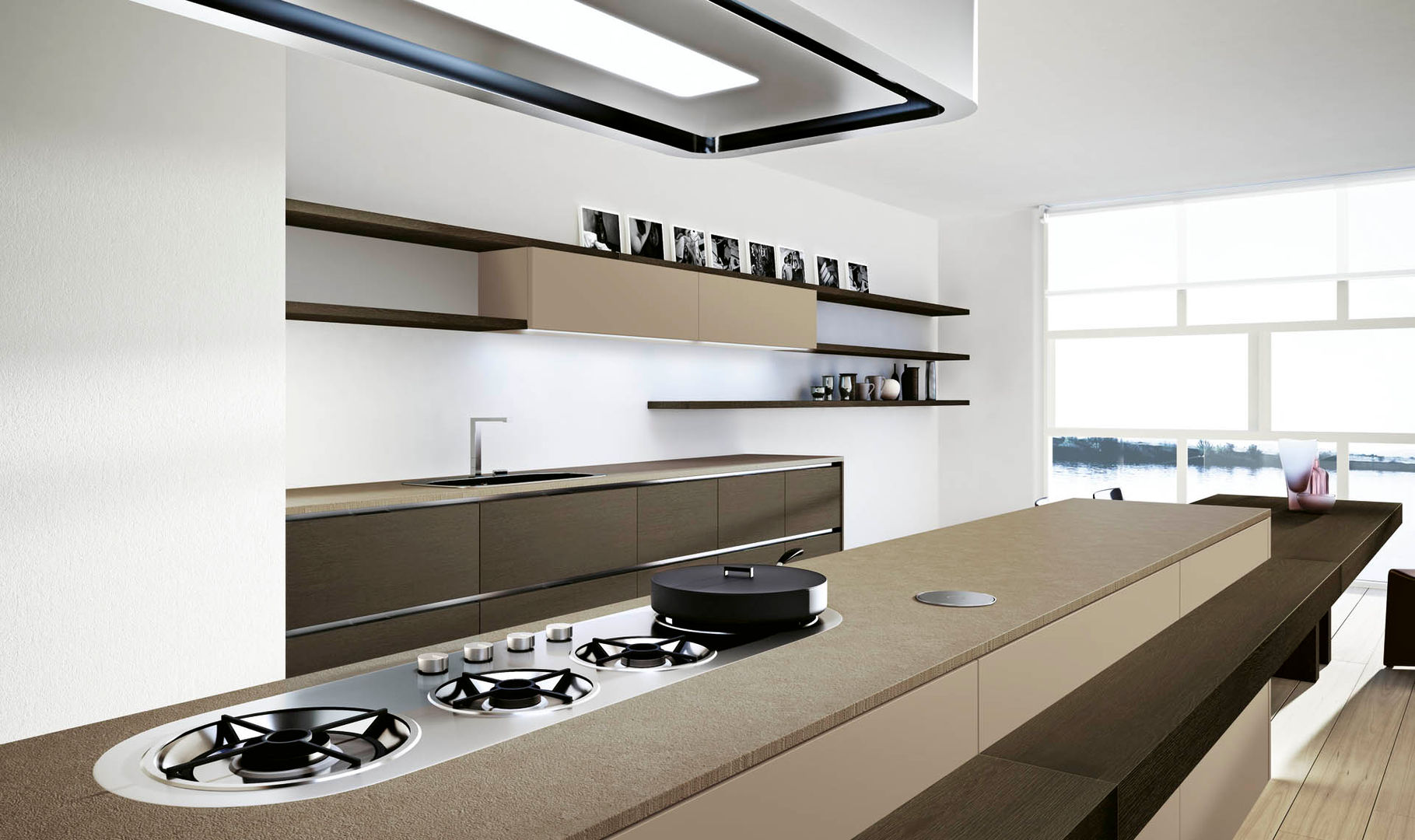 COCINA DOMUS, Santa Julia diseno Santa Julia diseno ห้องครัว แผ่นไม้อัด ตู้เก็บของและชั้นวางของ