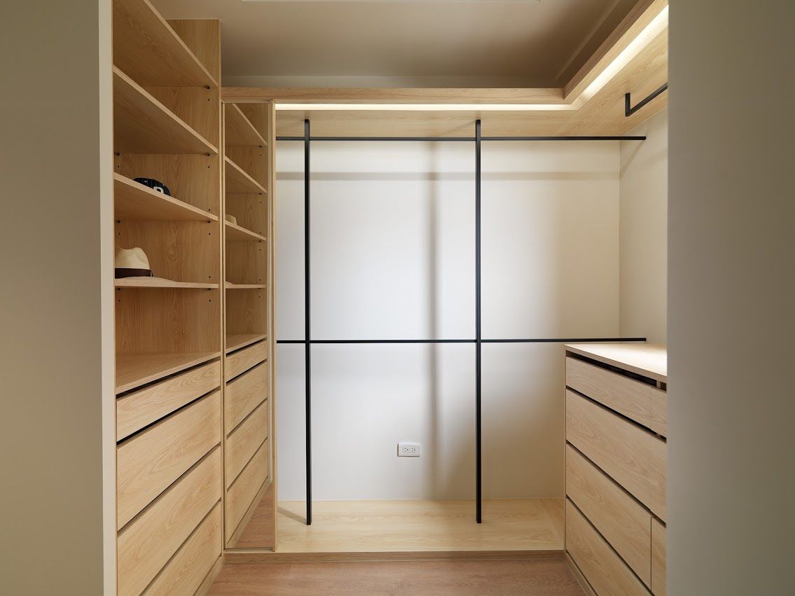 現代人文簡約風, 木皆空間設計 木皆空間設計 Minimalist dressing room