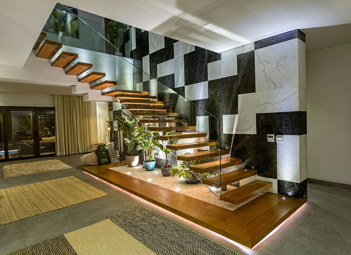 Marassi Villa, Grid Fine Finishes Grid Fine Finishes Eclectic corridor, hallway & stairs