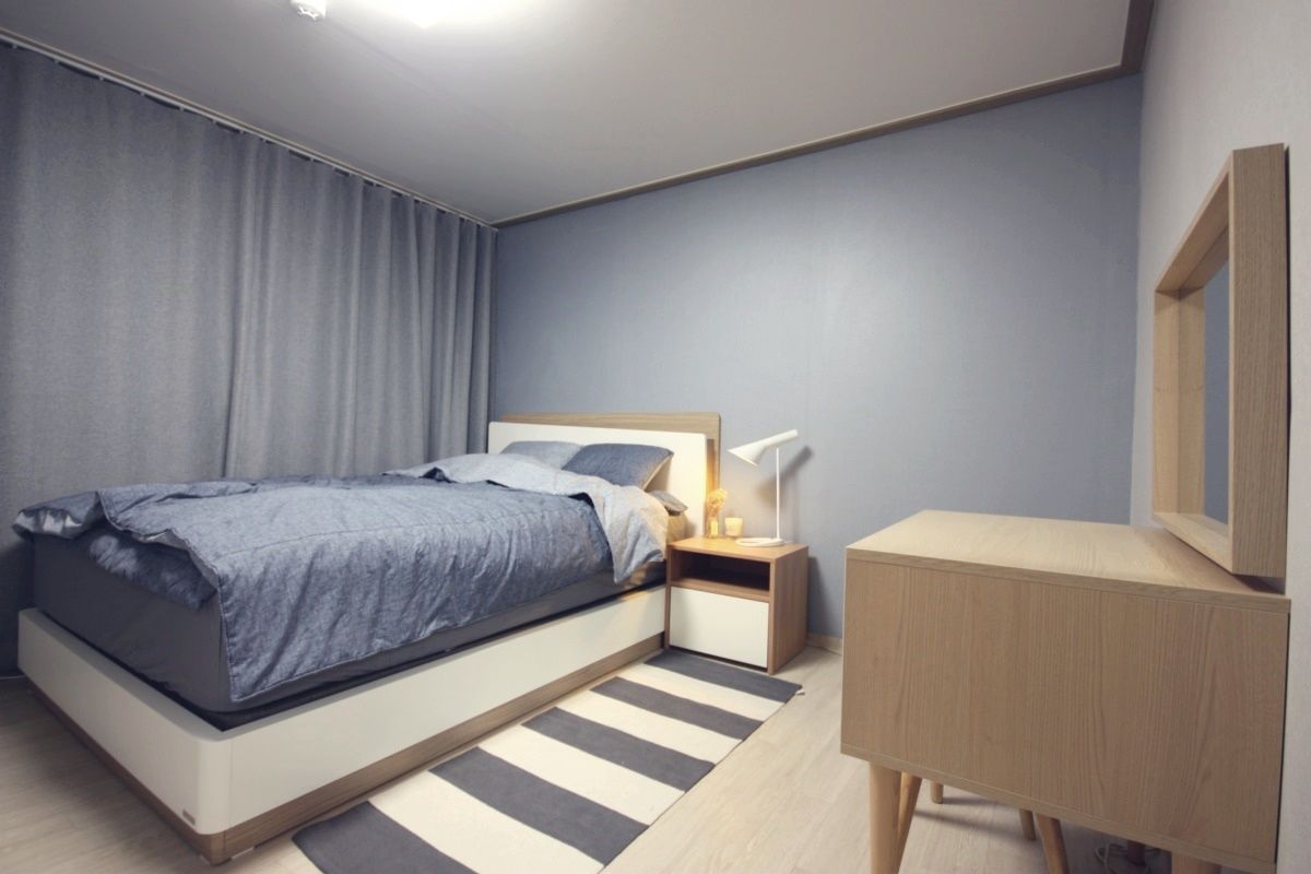 신혼부부의 그레이톤 18평 전셋집 홈스타일링, homelatte homelatte Modern style bedroom