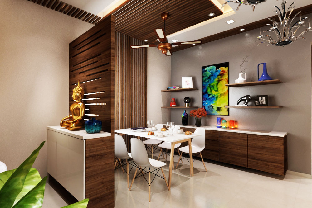 3bhk flat, The inside stories - by Minal The inside stories - by Minal Salas de jantar modernas Contraplacado