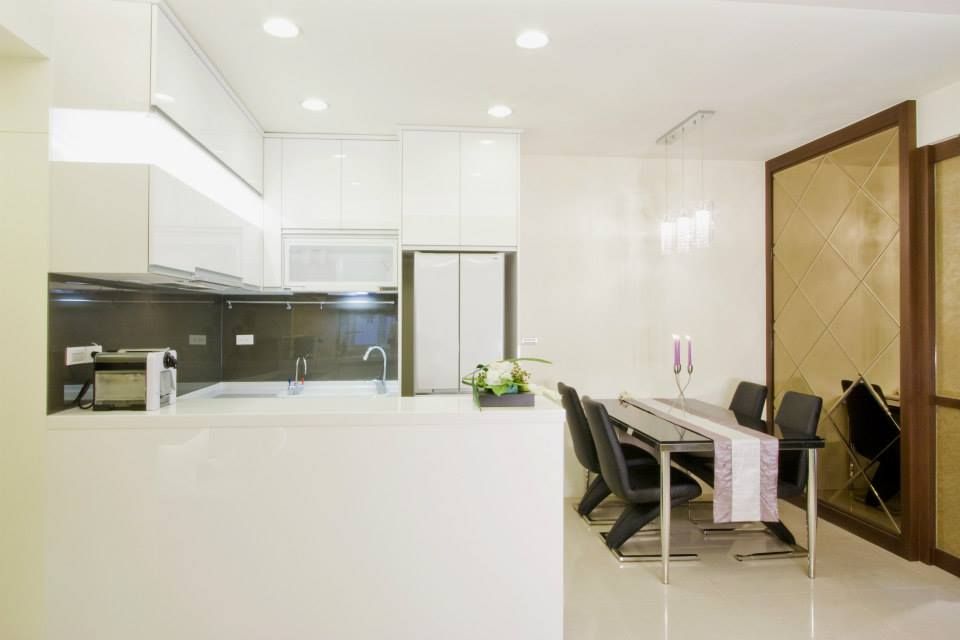 廚房&餐廳 Hi+Design/Interior.Architecture. 寰邑空間設計 Eclectic style dining room