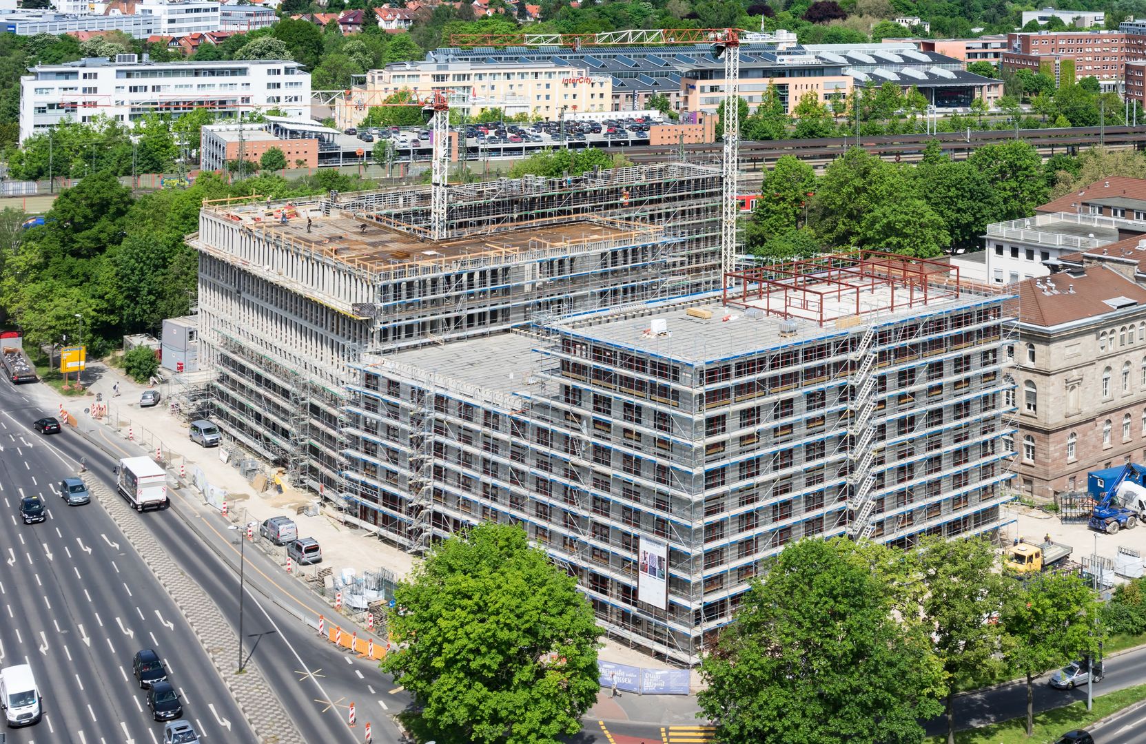 Neubau Büro und Hotel mit Tiefgarage, MKK-Ingenieure Kurth Part.mbB MKK-Ingenieure Kurth Part.mbB Bedrijfsruimten Gewapend beton Kantoorgebouwen