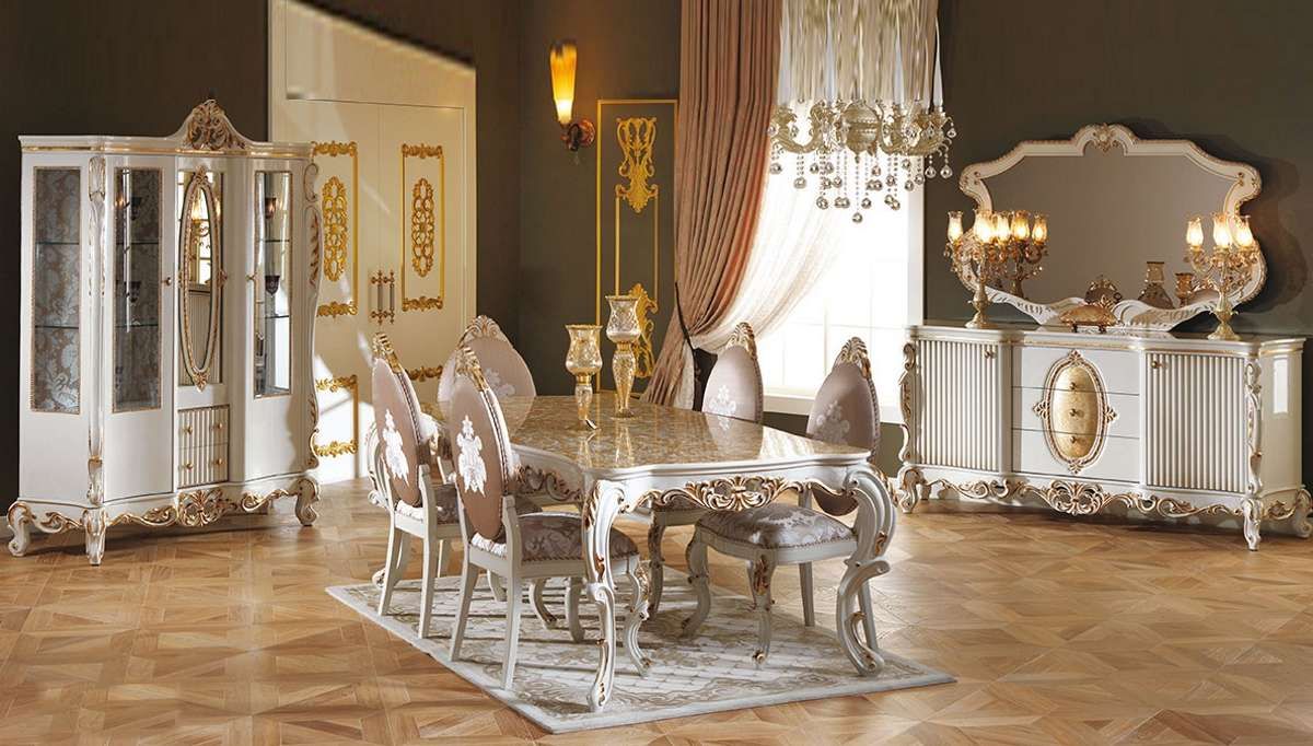 Dining Rooms, LUXURY LINE FURNITURE LUXURY LINE FURNITURE Sala da pranzo in stile classico Legno Effetto legno Tavoli