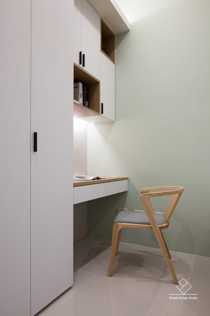 新竹-上品院-周宅, 極簡室內設計 Simple Design Studio 極簡室內設計 Simple Design Studio Chambre minimaliste