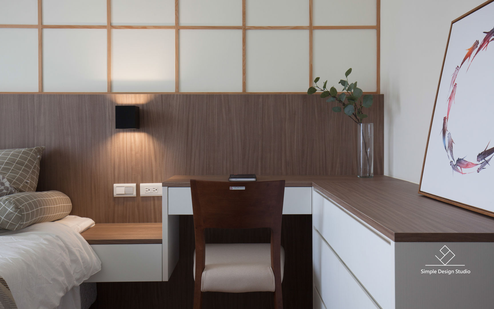 竹北-東方之星-吳宅, 極簡室內設計 Simple Design Studio 極簡室內設計 Simple Design Studio Asiatische Schlafzimmer