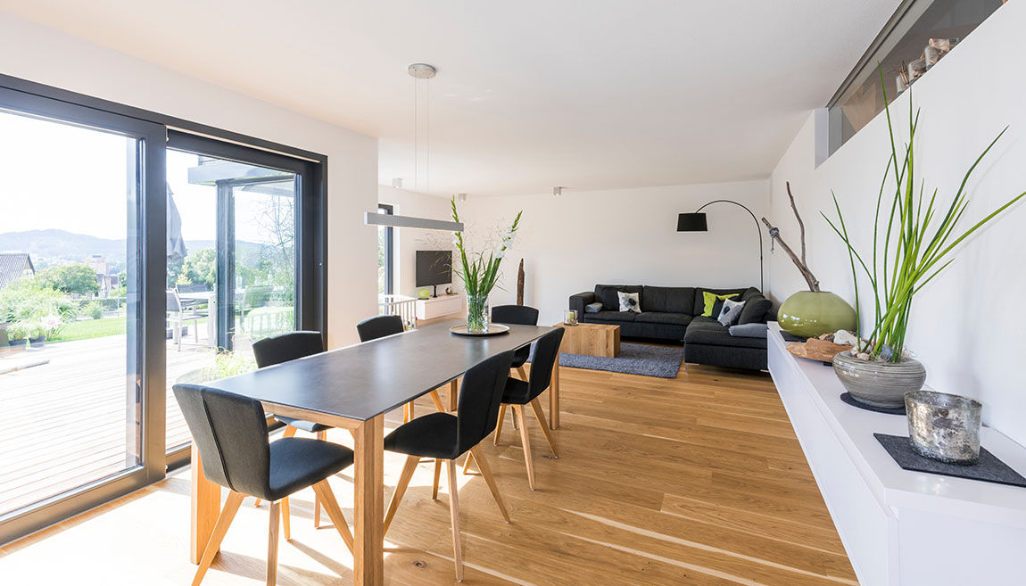 Überzeugend geplant – komfortabel gebaut, KitzlingerHaus GmbH & Co. KG KitzlingerHaus GmbH & Co. KG Modern living room
