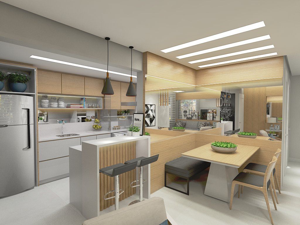 Apartamento, Letícia Saldanha Arquitetura Letícia Saldanha Arquitetura Modern kitchen