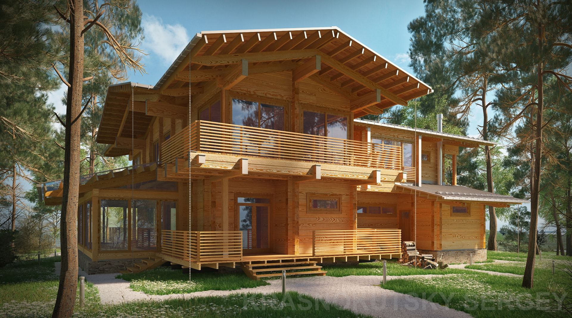 ДЕРЕВЯННЫЙ ДОМ CHALET-390 | homify