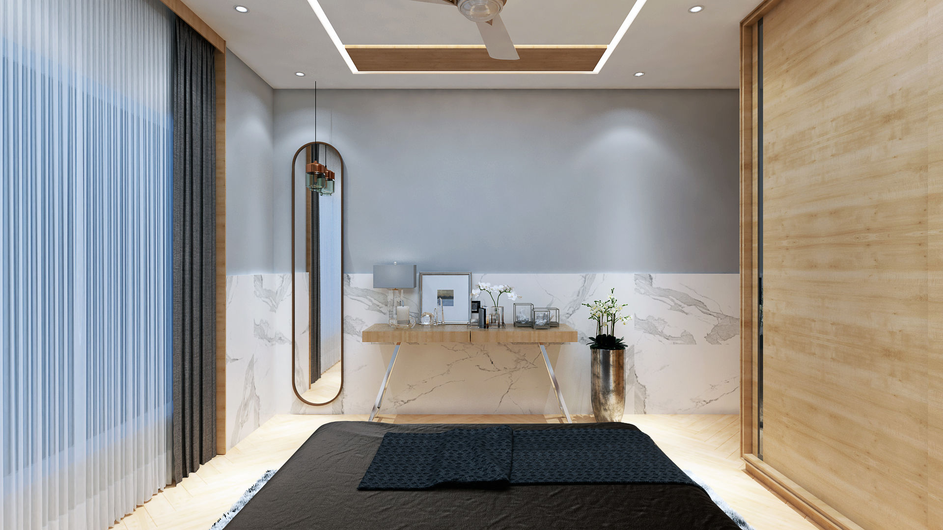 on going site @ vesu, surat, quite design quite design Dormitorios minimalistas