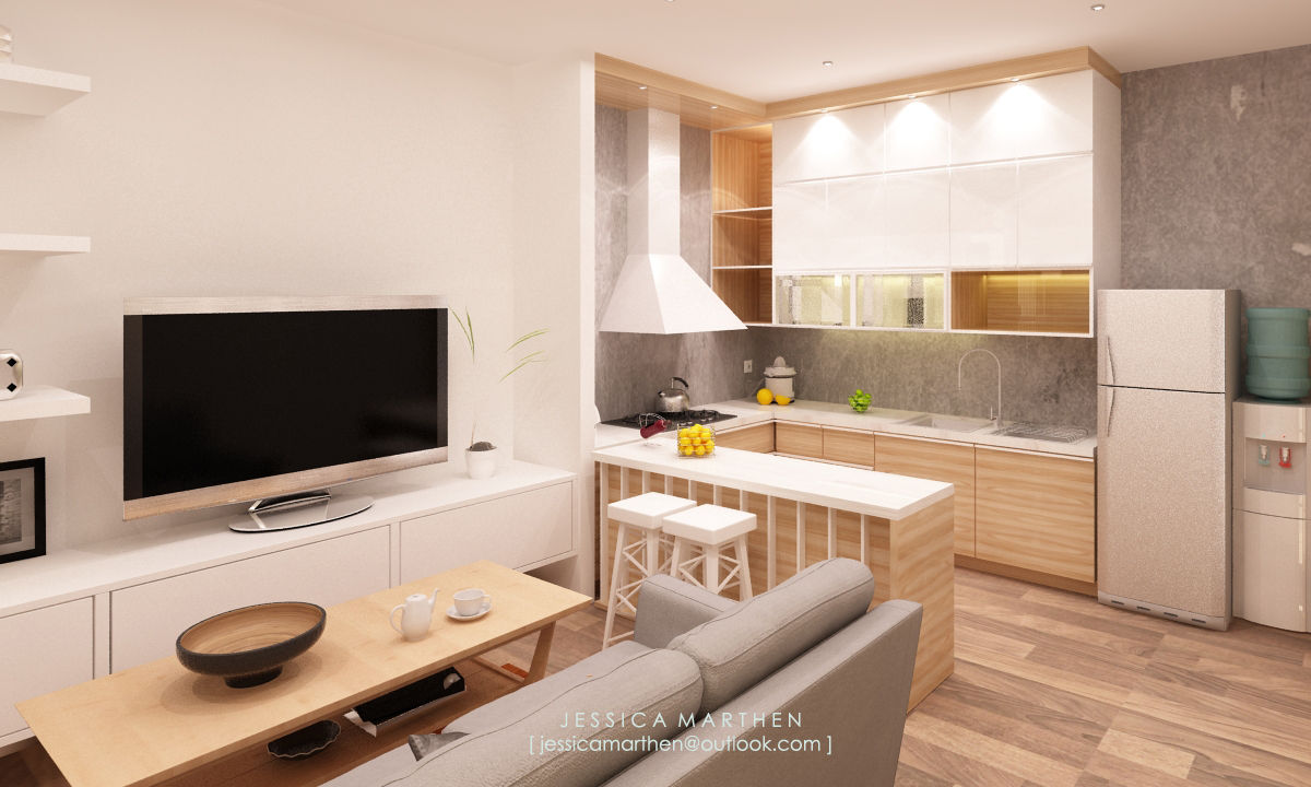 Azzura Home, JESSICA DESIGN STUDIO JESSICA DESIGN STUDIO Cocinas modernas