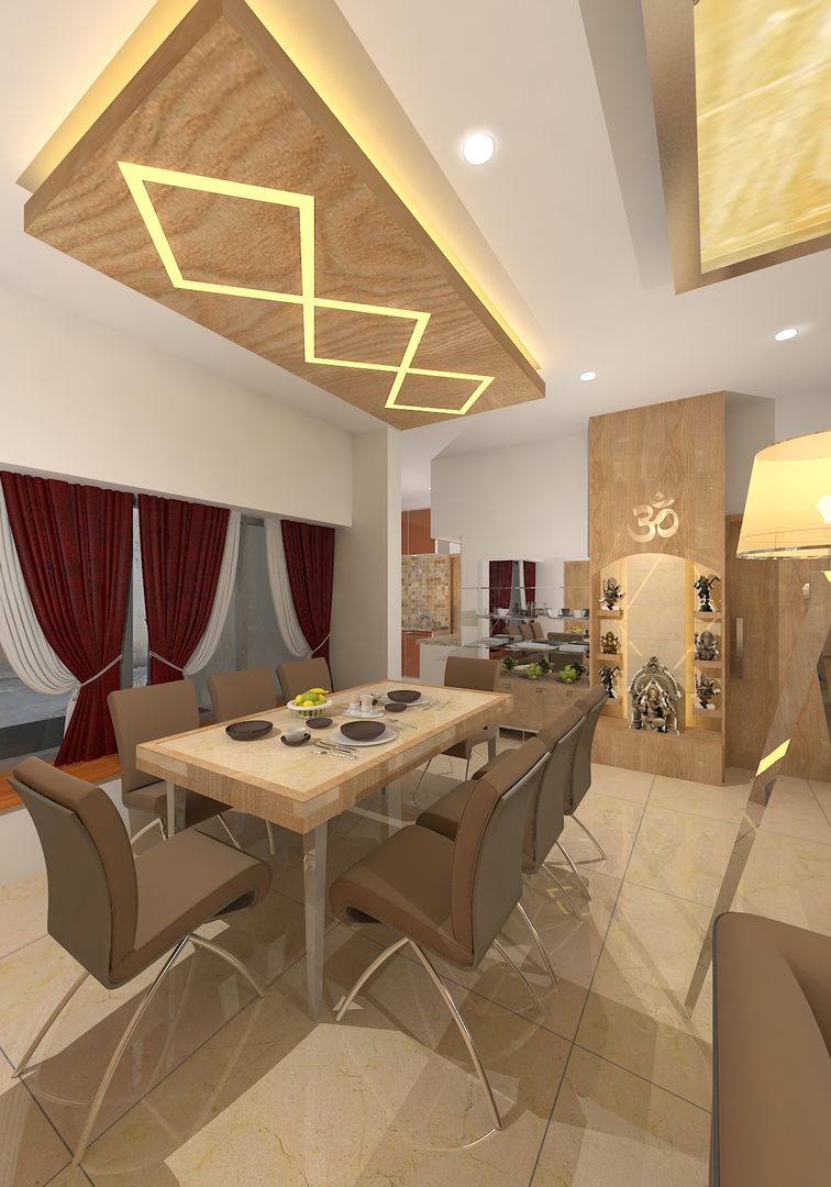 Prashant Residence, Gurooji Designs Gurooji Designs Modern Dining Room