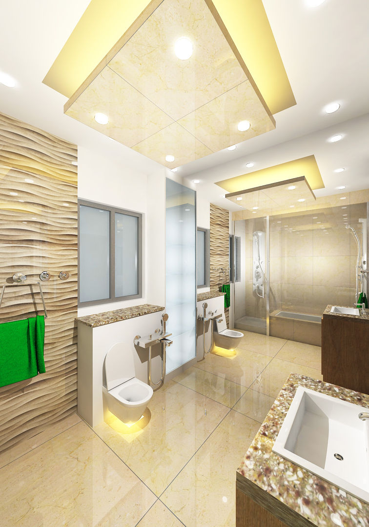 Prashant Residence, Gurooji Designs Gurooji Designs Modern Bathroom