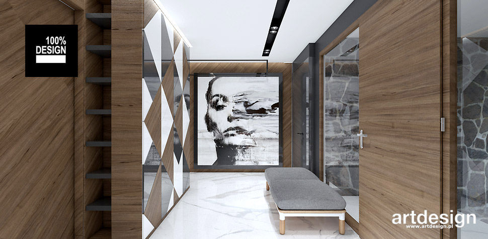 TAKE THE PLUNGE! | I | Wnętrza rezydencji | Projekt kuchni, ARTDESIGN architektura wnętrz ARTDESIGN architektura wnętrz Modern Corridor, Hallway and Staircase