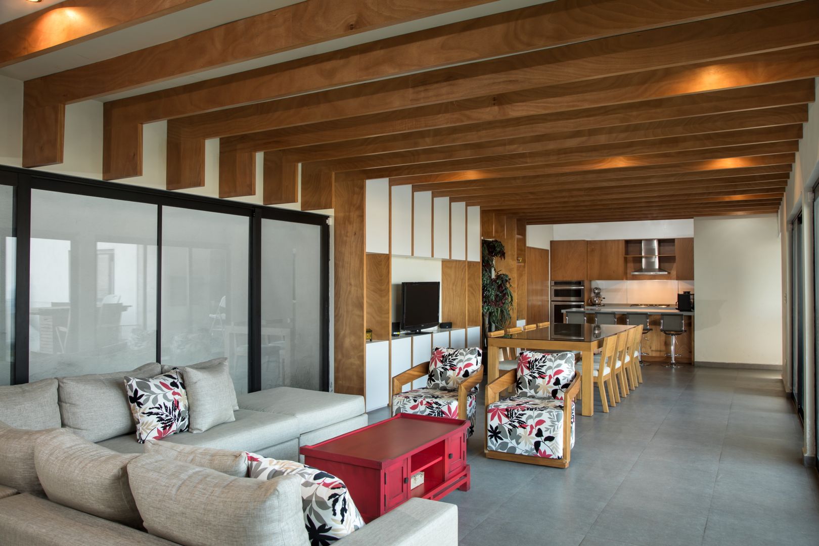 Casa Encino LGZ Taller de arquitectura Salones de estilo moderno
