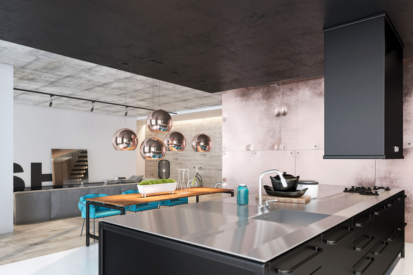 Дизайн двухуровневой квартиры в стиле лофт, Zooi Zooi Muebles de cocinas