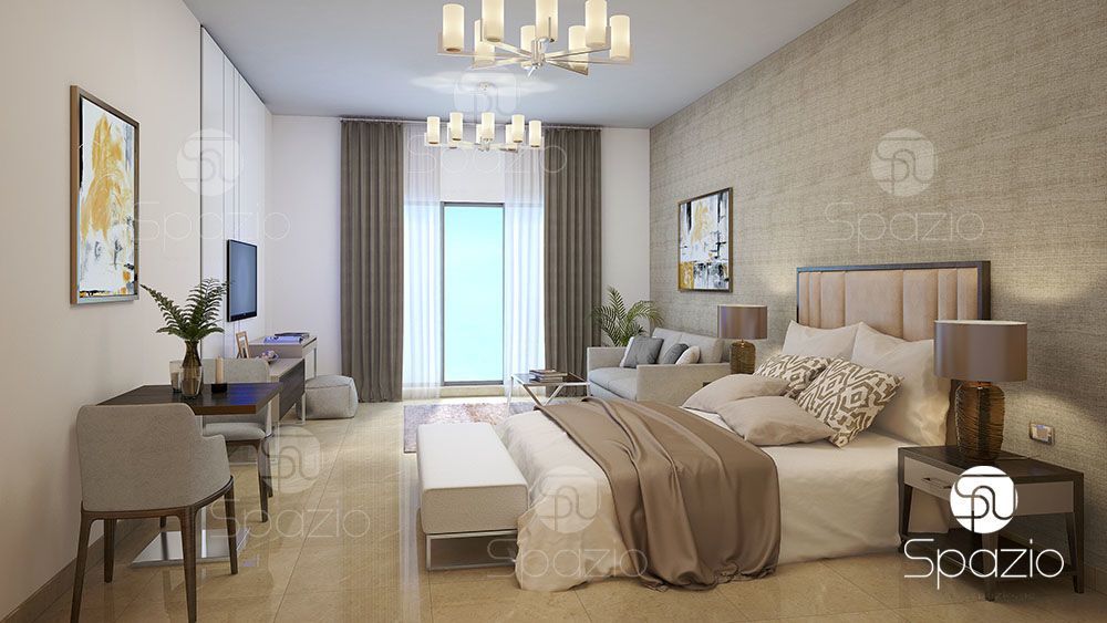 Luxury modern Master bedroom interior design and decor in Dubai the UAE, Spazio Interior Decoration LLC Spazio Interior Decoration LLC غرفة نوم