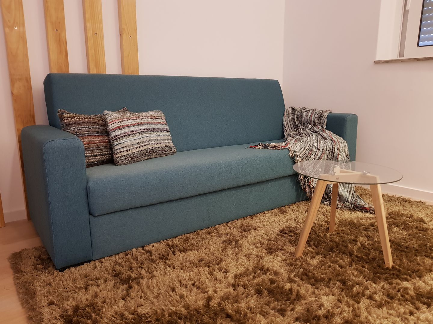 Sofá cama Alma Braguesa Furniture Salas de estar escandinavas Algodão Vermelho Sofás e divãs