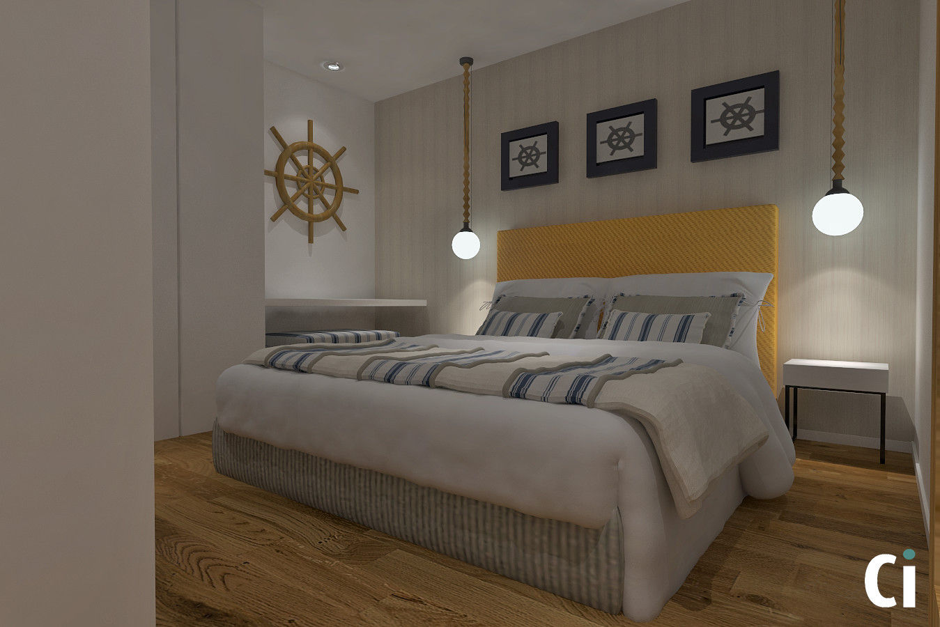 APARTAMENTO DE PRAIA, 2016, SETÚBAL, Ci interior decor Ci interior decor Bedroom