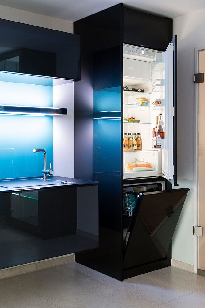 Turquoise, Glascouture by Schenk Glasdesign Glascouture by Schenk Glasdesign ห้องครัว กระจกและแก้ว เครื่องใช้ไฟฟ้า
