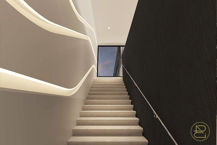 Sun House, Arci Design Studio Arci Design Studio Modern corridor, hallway & stairs