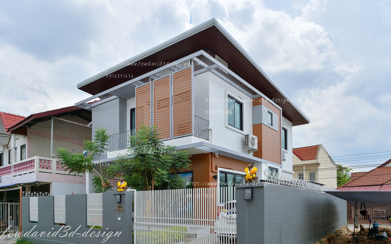 งานออกแบบบ้านพักอาศัย2ชั้น อ.แก่งคอย จ.สระบุรี, fewdavid3d-design fewdavid3d-design
