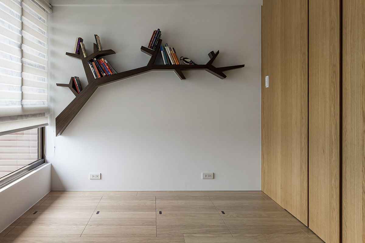 樹枝-書層架設計 禾光室內裝修設計 ─ Her Guang Design 書房/辦公室 造型層板設計