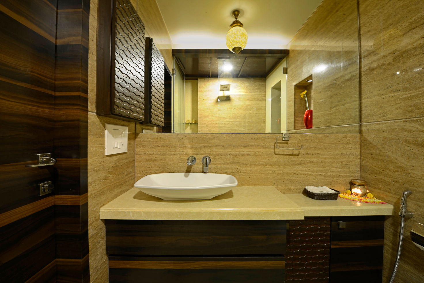 Matunga Apartment, Fourth Axis Designs Fourth Axis Designs Kamar Mandi Gaya Asia