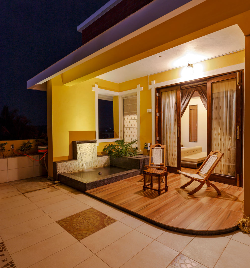 Sit-Out for Masters Bed Room. homify Tropical style balcony, veranda & terrace