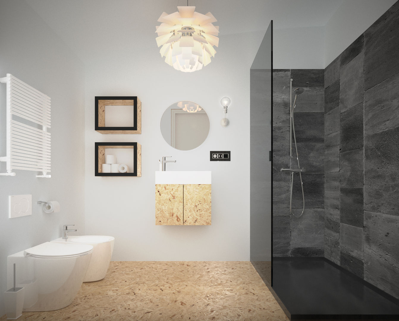 TRN-PEF, laib architecture laib architecture Minimalist style bathroom OSB