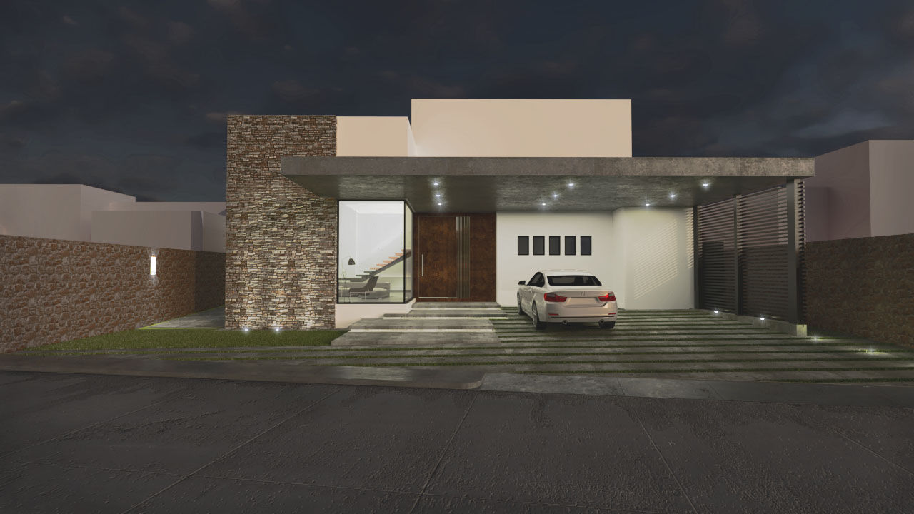 Exteriores - Residencia VM, Summa Arquitectura Summa Arquitectura Single family home Stone